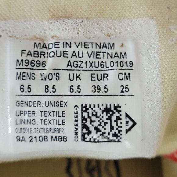 Converse All Star Chuck Taylor Womens Size 8.5 Men Size 6.5 Red Low Top Sneakers - Picture 7 of 8